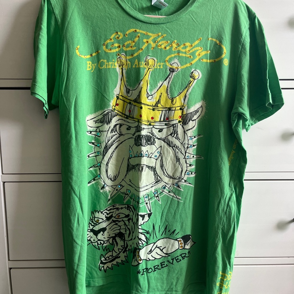 Vintage Ed Hardy Bulldog T-Shirt